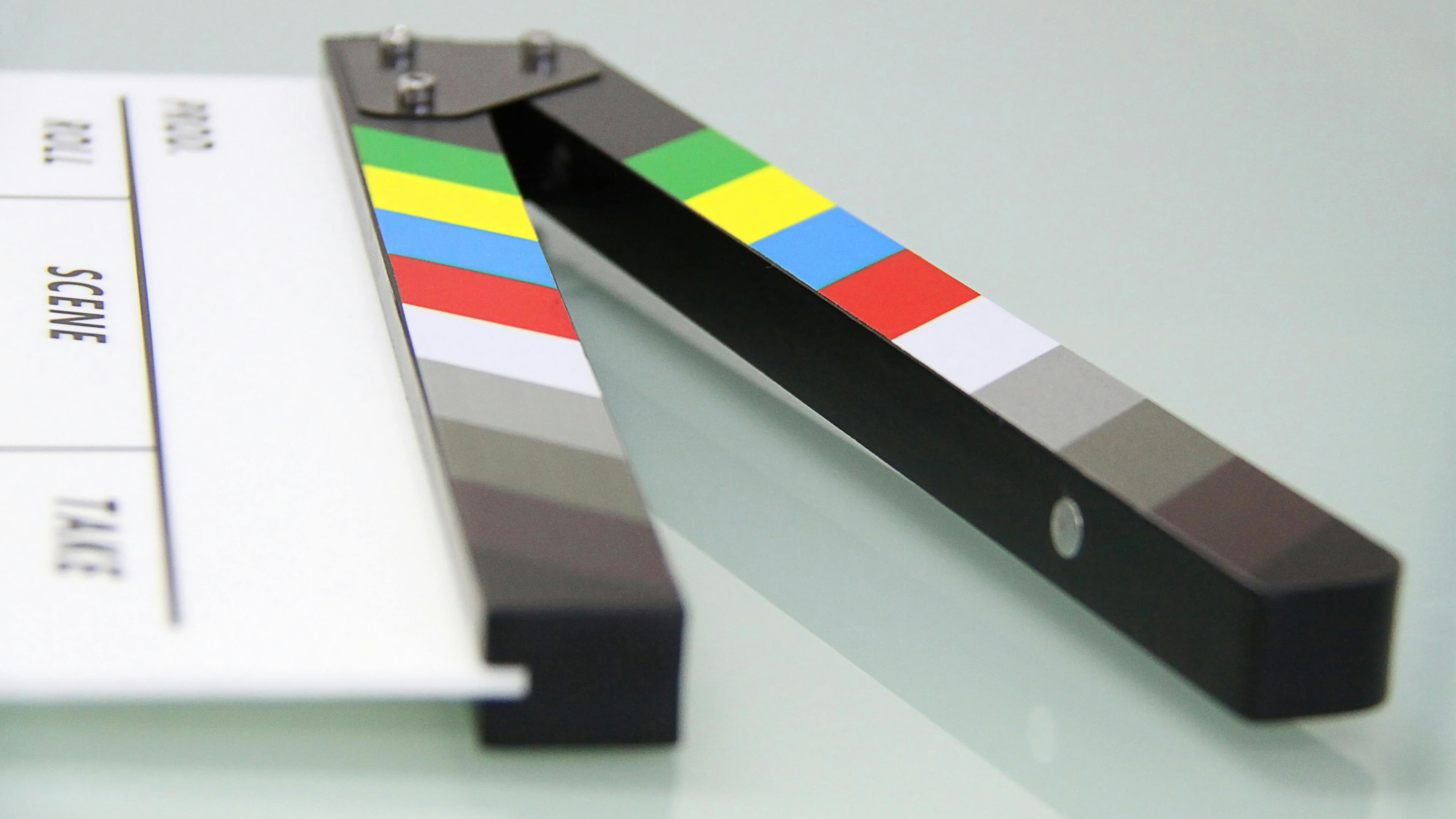 Colorful clapperboard